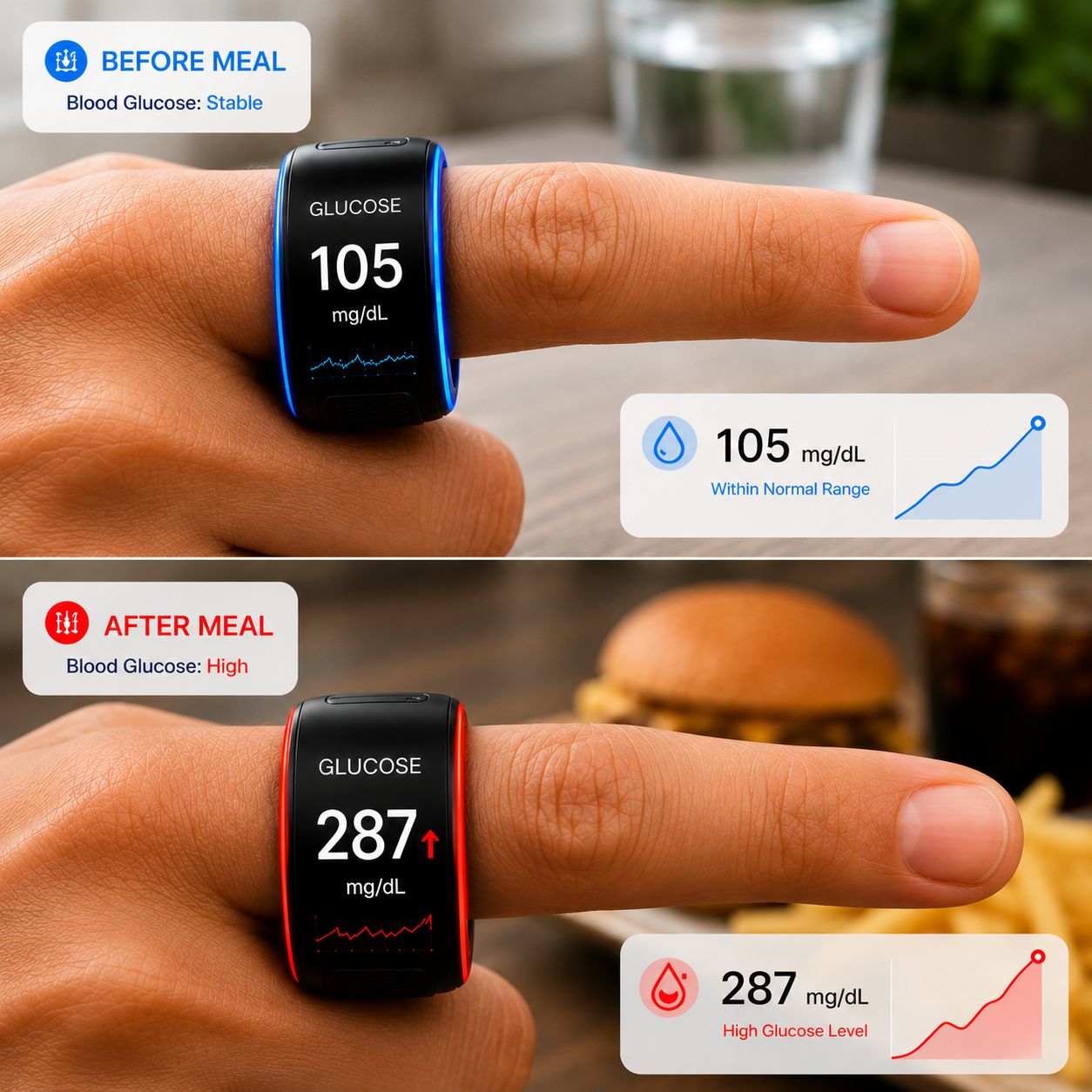 🎉 75% OFF Launch Offer🏆AuraNova™ G1 Non-Invasive Smart Ring